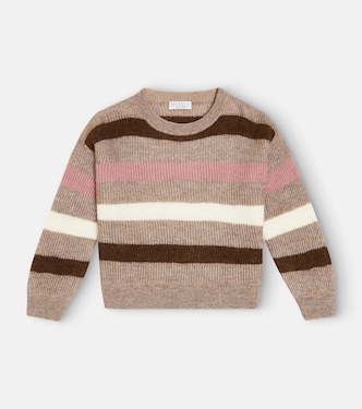 Mohair-blend striped sweater | Brunello Cucinelli Kids