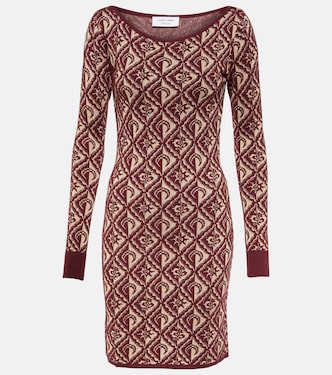 Moon Diamant jacquard wool-blend minidress | Marine Serre