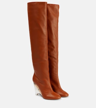 Leather knee-high boots | Alaïa