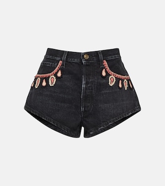 Embroidered denim shorts | Alanui