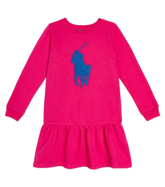 Logo embroidered cotton-blend dress | Polo Ralph Lauren Kids