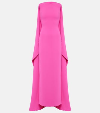 Kaila caped crêpe gown | Solace London