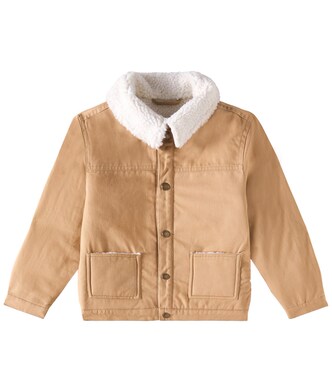 Faux shearling-trimmed cotton jacket | Rylee + Cru