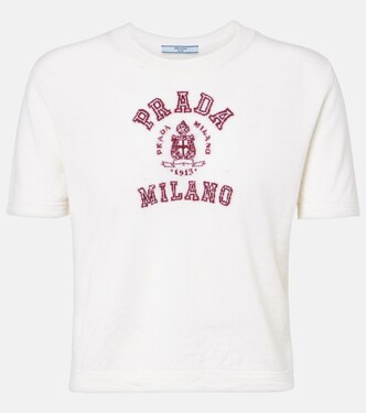 T-Shirt aus Kaschmir | Prada