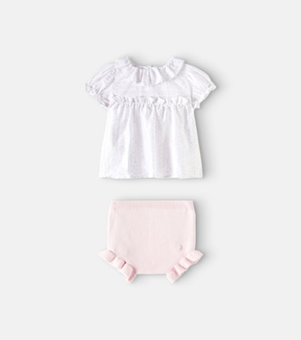 Baby cotton dress and bloomers set | Patachou
