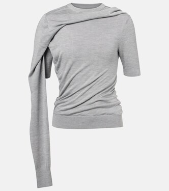 Draped silk jersey top | Acne Studios