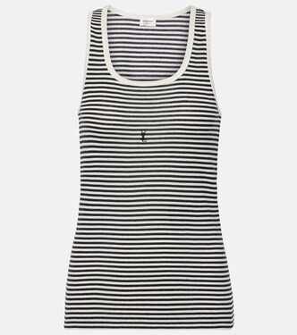 Cassandre cotton jersey tank top | Saint Laurent
