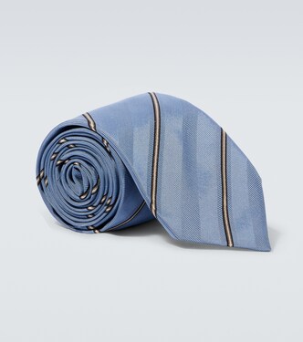 Striped silk tie | Brunello Cucinelli