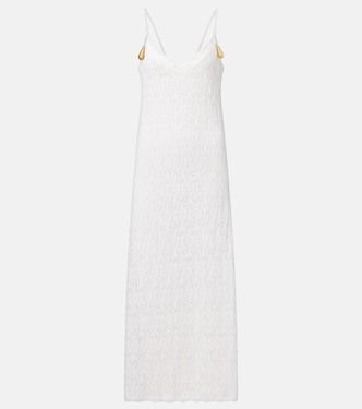 Fish Lace cotton and silk maxi dress | Bottega Veneta
