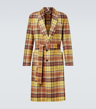 Checked cotton coat | Prada