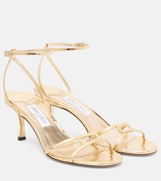 1998 Leo 65 metallic leather sandals | Jimmy Choo