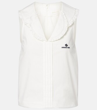 Ruffled cotton top | Shushu/Tong