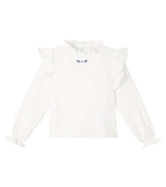 Maitea ruffled cotton blouse | The New Society