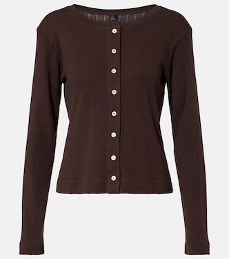 Pointelle cotton cardigan | Leset