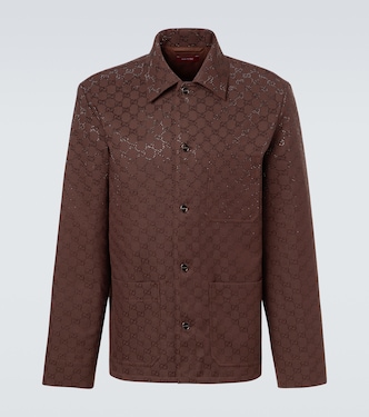Hemdjacke GG aus einem Baumwollgemisch | Gucci