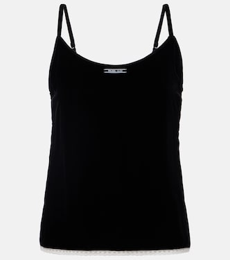 Lace-trimmed velvet camisole | Prada