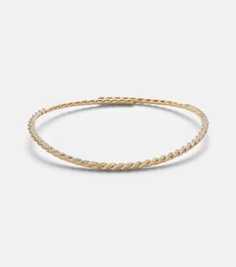 Choker Sculpted Cable Flex® aus 18kt Gelbgold mit Diamanten | David Yurman