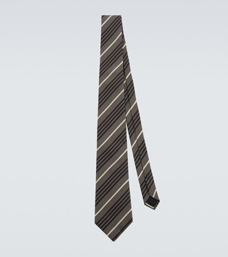Striped silk tie | Saint Laurent