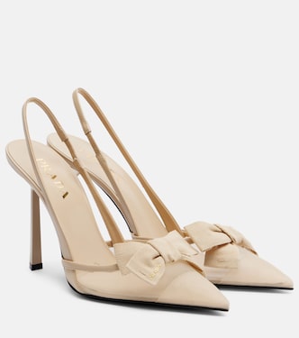 Bow-detail mesh slingback pumps | Prada