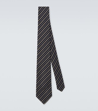 Striped silk jacquard tie | Charvet