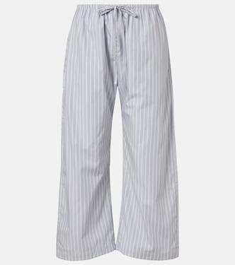 Yoshi striped cotton-blend wide-leg pants | Leset