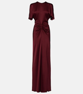 Abito lungo Isabella in raso | Victoria Beckham