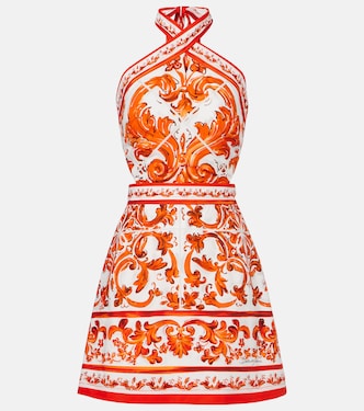 Minikleid Majolica aus Baumwollpopeline | Dolce&Gabbana