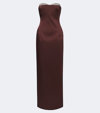 Embellished satin bustier gown | The New Arrivals Ilkyaz Ozel