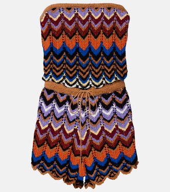 Azul crochet cotton-blend romper | Faithfull