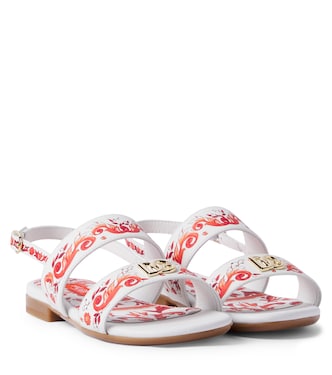 Majolica leather sandals | Dolce&Gabbana Kids