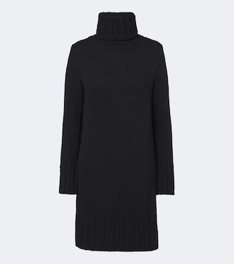 Turtleneck alpaca and wool-blend minidress | Moncler