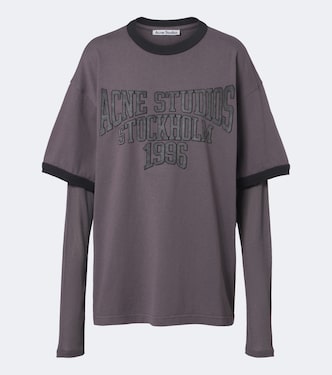 Layered printed cotton jersey T-shirt | Acne Studios