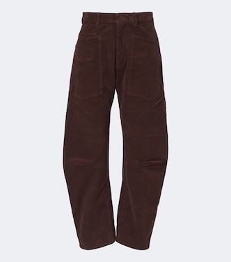 Shon cotton-blend corduroy barrel-leg pants | Nili Lotan
