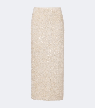Sequined velvet midi skirt | Vince