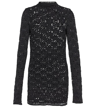 Embroidered cotton macramé top | Jil Sander