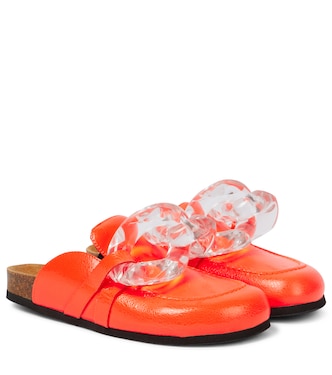 Verzierte Slippers Chain aus Leder | JW Anderson