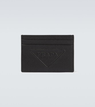 Tarjetero de piel con logo | Prada