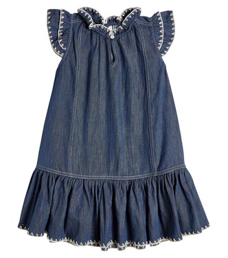 Devi embroidered denim dress | Zimmermann Kids