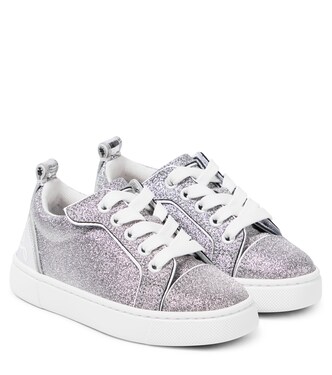 Funnyto glitter leather sneakers | Christian Louboutin Kids