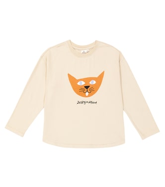 Printed cotton jersey top | Jellymallow