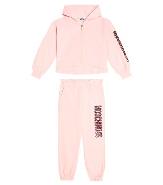 Cotton-blend jersey tracksuit | Moschino Kids
