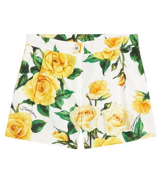 Floral cotton shorts | Dolce&Gabbana Kids