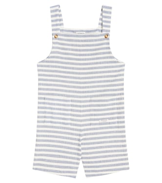 Dann striped cotton-blend overalls | Donsje