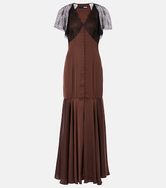 Lace-trimmed maxi dress | Rotate