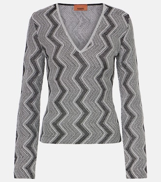 Zig Zag metallic knit sweater | Missoni