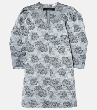 Vestido corto en jacquard floral | Ganni