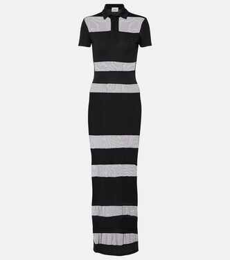 Striped shee-paneled maxi dress | Coperni