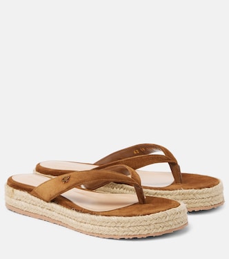 Espadrille-Sandalen aus Veloursleder | Gianvito Rossi