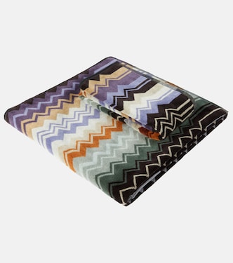 Giacomo Zigzag hand towel and bath towel set | Missoni