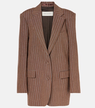 Striped linen-blend blazer | Dries Van Noten